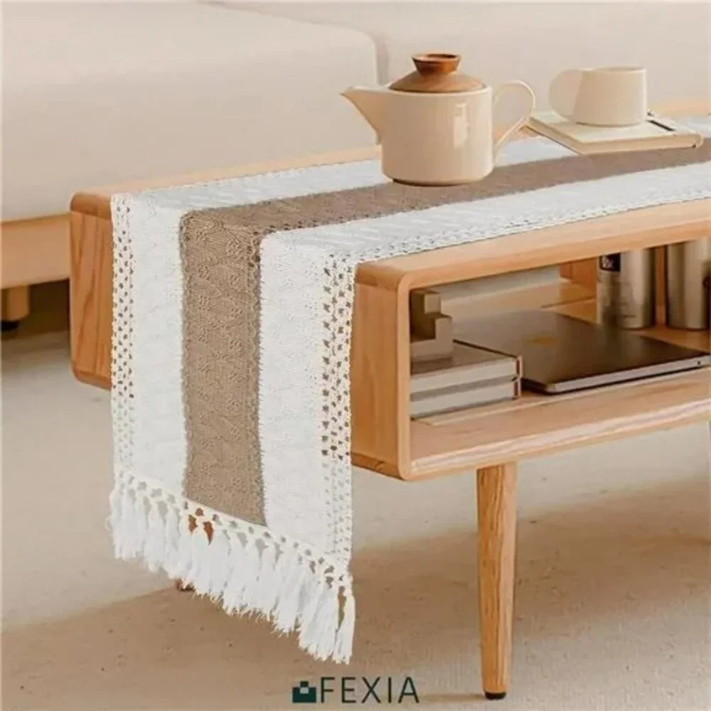 Boho Table Runner for Home Decor 72 Inches Long Farmhouse Rustic Table Runner